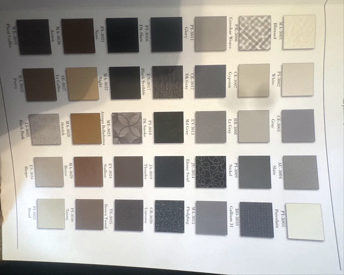 Velvet and pile fabric swatches