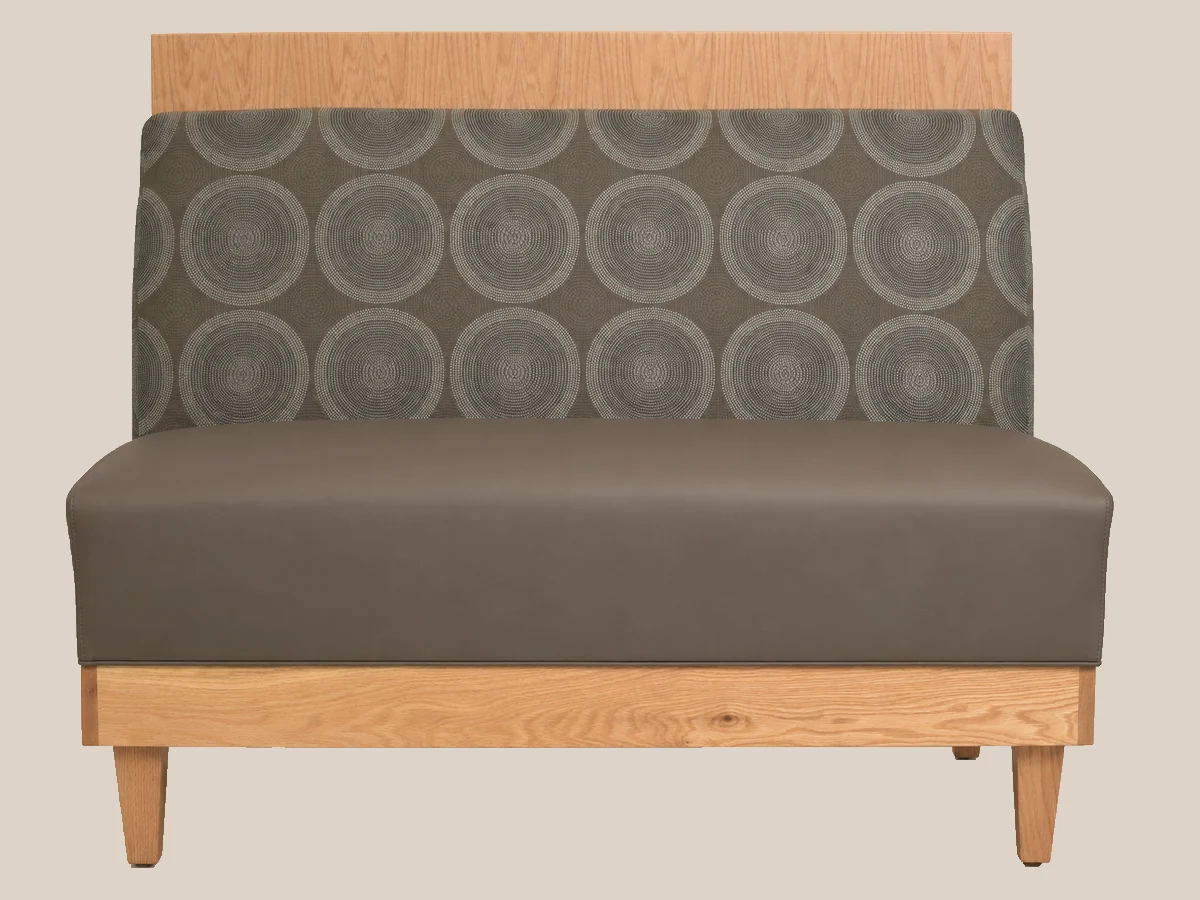 Leather-look commercial booth